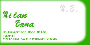 milan bana business card