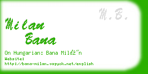 milan bana business card